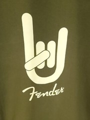 Fender Graphic T-Shirt Men’s Large Olive Drab Green Short Sleeve AlStyle