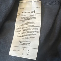 Carhartt Force Relaxed Fit Pocket T-Shirt XL Navy Blue Workwear Logo Tee