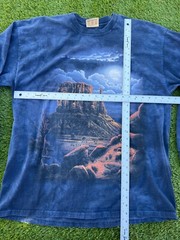 Vintage The Mountain Outdoor Desert Art Graphic Long Sleeve Men’s Shirt XL