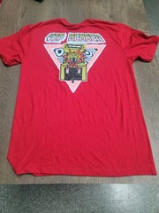 Men’s Red Graphic Print Crew Neck Short Sleeve Regular Fit T-Shirt