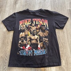 Mike Tyson Vintage Style Boxing Champ Black T-Shirt Size Small Iron Mike Clean