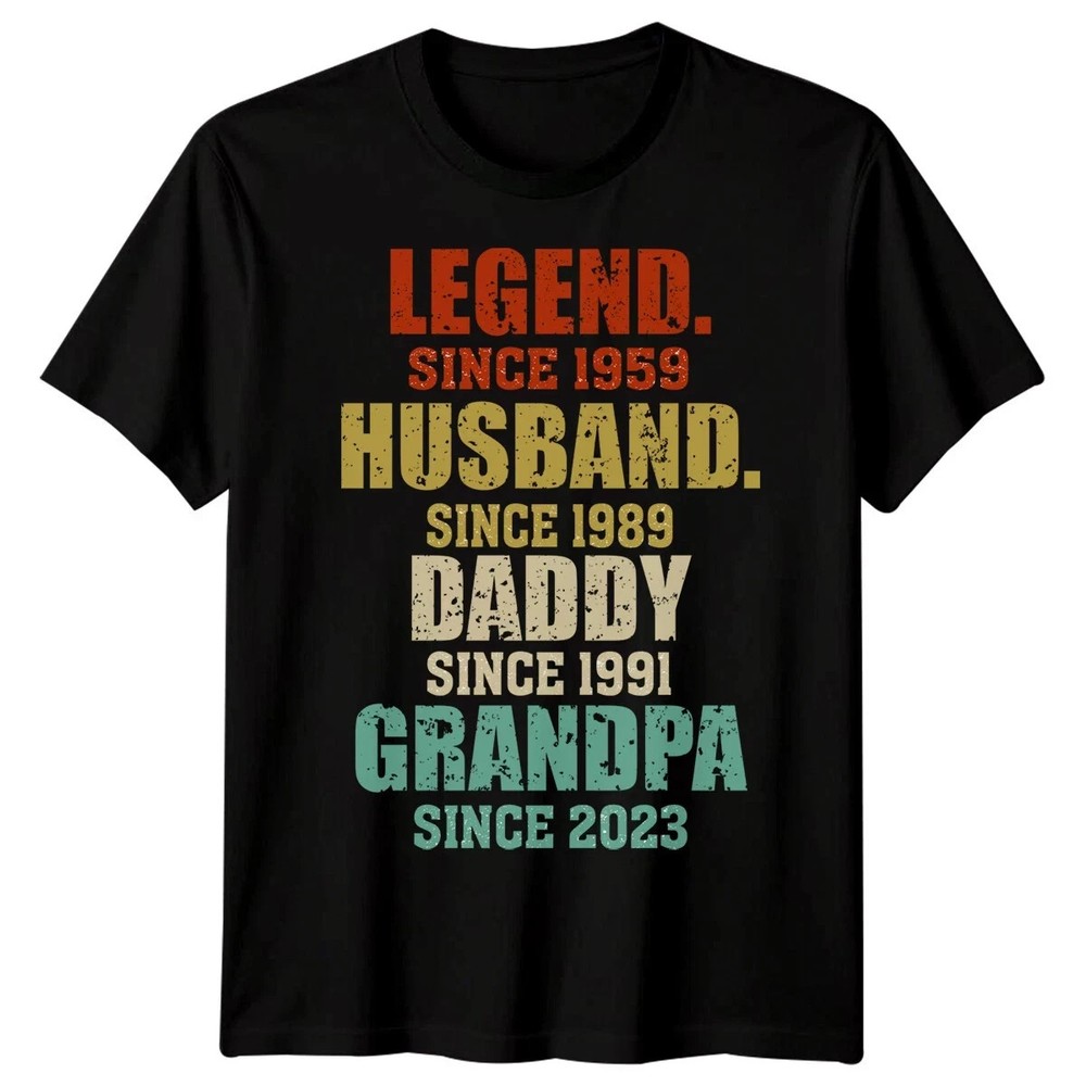 Personalised Mens Legend Husband Dad Grandpa Funny Fathers Day T-Shirt Tee #FD