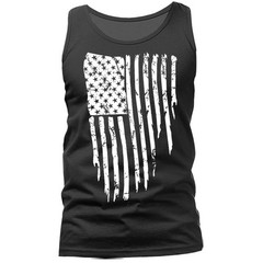 Distressed Flag Crest Patriotic American Pride US Flag USA Tank Top