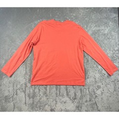 Dockers Mens Long Sleeve Crew Neck T Shirt Coral Organic Cotton XL New