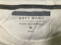 New Men’s Tall Size Banana Republic White Soft Wash Crew Neck T-Shirt NWOT – MT