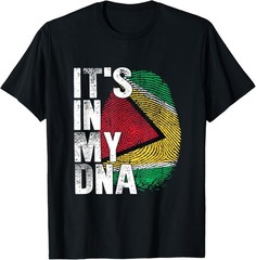 IT’S IN MY DNA Guyana Flag Pride National Country Roots T-Shirt