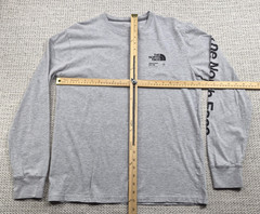 The North Face Shirt Mens Medium Gray Long Sleeve Logo Graphic Outdoor Tee