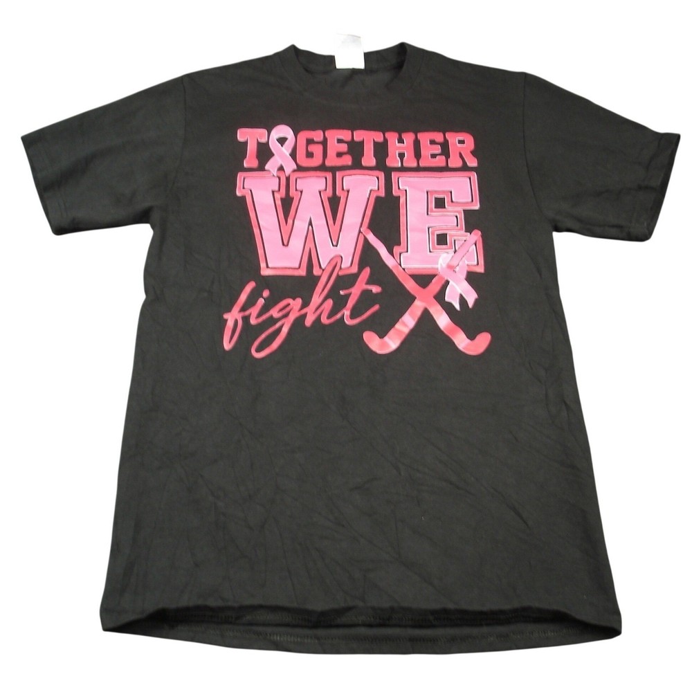 Port & Company Mens Breast Cancer Awareness TShirt Small Black Together We Fight