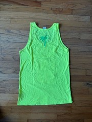 COACHELLA MUSIC FESTIVAL 2012 Neon Yellow Tank Top T-Shirt Sz S American Apparel