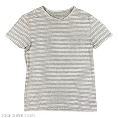 All Saints Light Beige Brown Striped Scoop Neck Short Sleeve TShirt Size XSmall