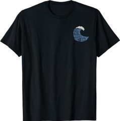 Even The Waves Obey Him Christian Surfing Faith Art T-Shirt