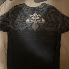 Affliction Men’s M Black/Gray Skull Graphic Crew Neck Short Sleeve T-Shirt