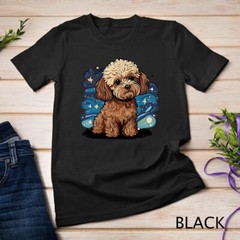 Brown Maltipoo Starry Night Van Gogh Maltipoo Mom Dad Owner Unisex T-shirt