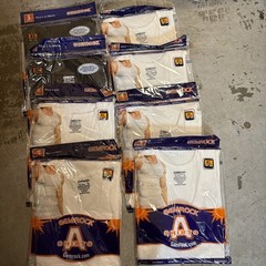 6 Large White A Shirt/ Tang Top Special,Individually Wrapped.
