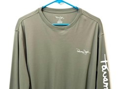 Panama Jack Long Sleeve Shirt Mens XL Olive Green Graphic Sun Protection Tee