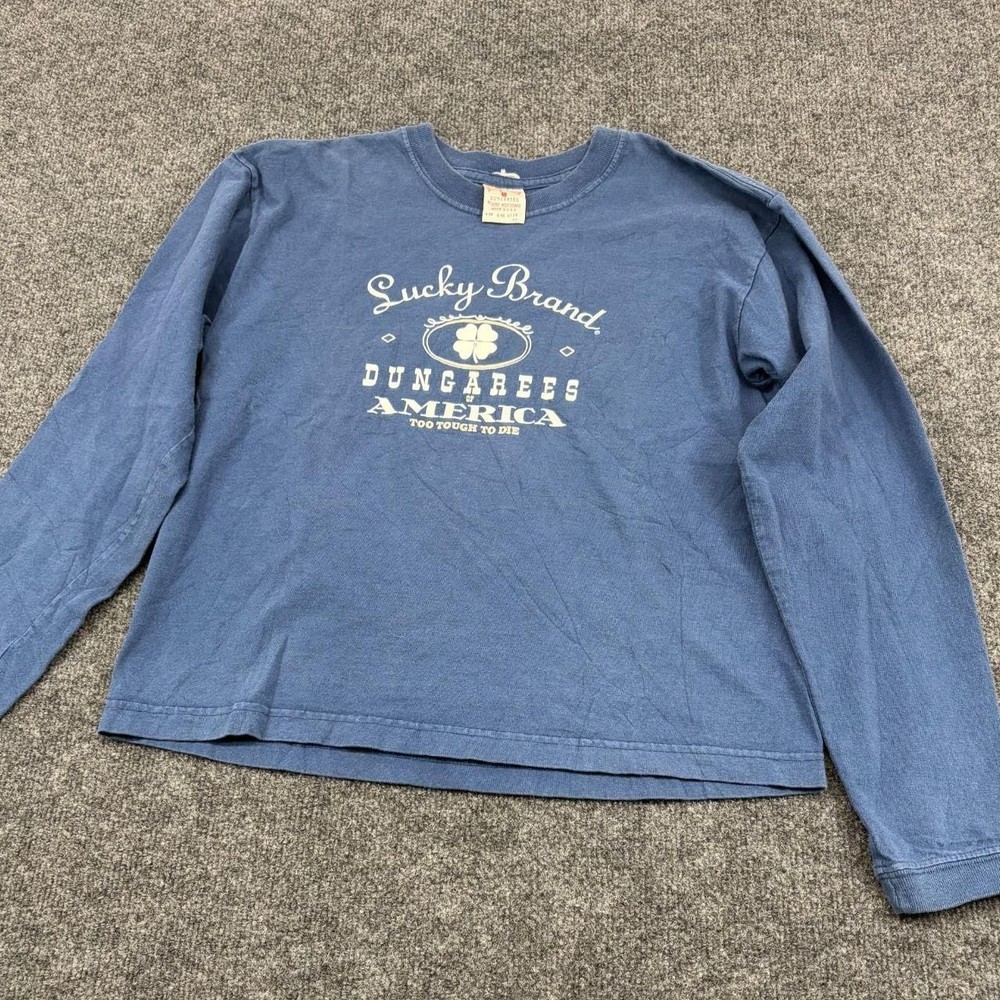 Lucky Brand Dungarees Too Tough To Die Vintage Long Sleeve Shirt