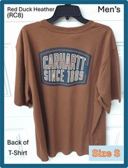 Mens CARHARTT Lightweight Short-Sleeve Pocket 1889 Graphic T-Shirt SMALL