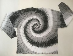 *New* 2XL – Sm Handmade Tie Dye, Black & White “Oreo” Crew or V-Neck