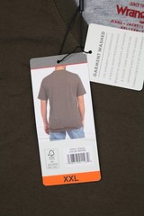Wrangler Men’s Brown 2XL Pocket Tee Cotton Crew Neck Medium Weight