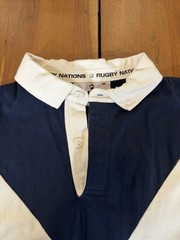 Rugby Nations Scotland Flag Long Sleeve Rugby Shirt Men’s Size Medium M Blue