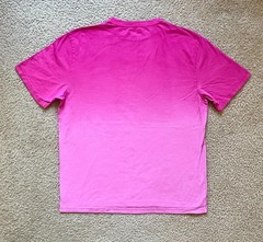 American Eagle Neon Pink Dip Dye Effect Heavy Cotton Pocket Tee Mens T-Shirt L