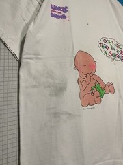 Vintage Words From The Womb Tshirt XL Funny Baby Newborn Fetus Cartoon 1991
