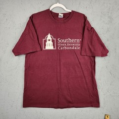 Vintage Southern Illinois University Carbondale Shirt Mens XL Red College Sports