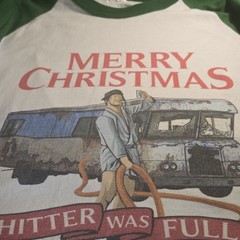 Augusta Sportswear Merry Christmas Graphic Ringer T-Shirt White/Green XL