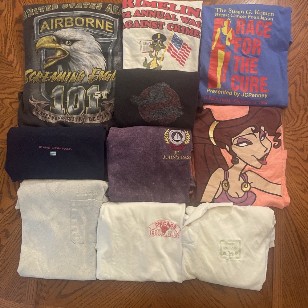 Vintage T-Shirt Lot Of 10 90s Y2K Modern Patron 101st Airborne Ghostbusters