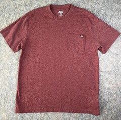 Dickies Men’s Short Sleeve Pocket Tee / Size Large / Maroon T Shirt