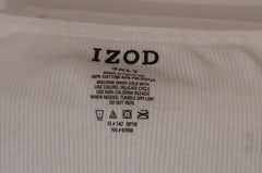 3 GENUINE IZOD MENS 2XL 3XL 4XL COTTON BLEND WHITE TANK TOP SHIRTS UNDERSHIRTS