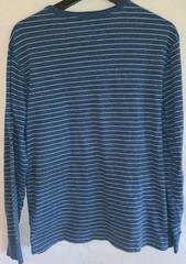 J. Crew Knit Goods Mens Large Slim Fit Long Sleeve Pullover Henley Shirt Striped