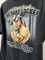2006 Military 7.62 Design The Goat Locker T Shirt Black Large U.S. Navy Chiefs