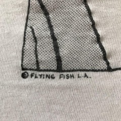 80s Vintage Roy Lichtenstein Pop Art T-Shirt Flying Fish LA Made in USA L