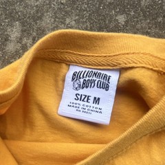Billionaire Boys Club Men’s M Yellow double stitch Graphic Crew Neck Tee Y2K