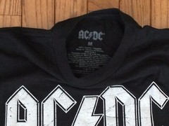 NEW AC/DC Men’s Back In Black T-shirt Tee Size Medium
