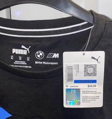 PUMA BMW MOTORSPORTS MMS VINTAGE CAR TEE 1975 BMW XL BLACK 533379-01