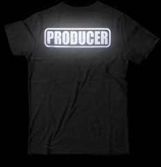 Movie Producer t shirt, reflective logo, film producer t shirt
