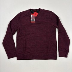 Gerry Men’s Thermal Long Sleeved Fleece Shirt Crew Neck Red Medium M