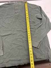 Vintage Cabela’s Outdoor Gear Waffle Knit Thermal Henley Shirt XL Olive USA