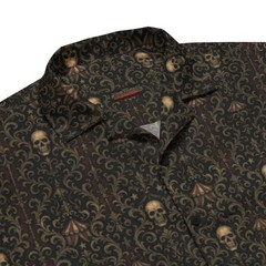 Midway of Death Button-Up Shirt Dark Resort Wear Occult Horror Carnival Shirt