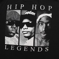 Hip-Hop Legends Shirt Adult 2XL 2Pac Eazy-E Biggie 90s Music Rap Tee 29×25