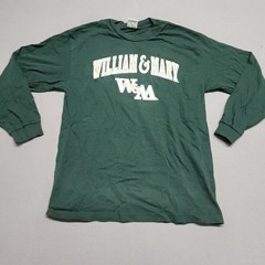 TCX William & Mary Long Sleeve T Shirt Adult L Preshrunk Cotton Green 131