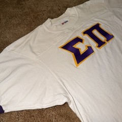 VTG Sigma Pi Fraternity Eagle USA Embroidered Shirt Sz M