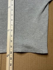 Vintage Carhartt L Gray Waffle Thermal Henley Shirt 28×22″ Made in USA