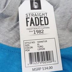 Straight Faded Pullover Hooded Tshirt Pocket XL Teal Blue Gray Short Sleeve Top