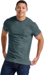 Hanes Men’s T-Shirt Tee Short Sleeve Pocket Tri-Blend Originals Lightweight Crew