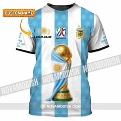 Unisex Shirt – Custom Argentina World Cup 2026 3D Shirt Men Women WA5940