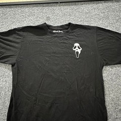 Ghost Face T-Shirt Mens Size L Black Slasher Racing Graphic Horror Movie Scream