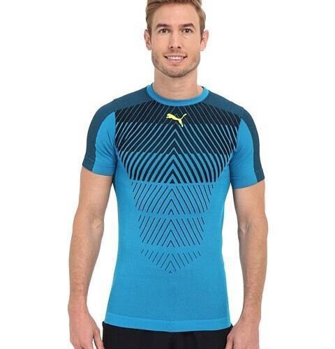 Puma Men’s IT EvoTRG Thermo-R ACTIVE LARGE Tee,ATOMIC BLUE-BLACK TN16106 NWT $60